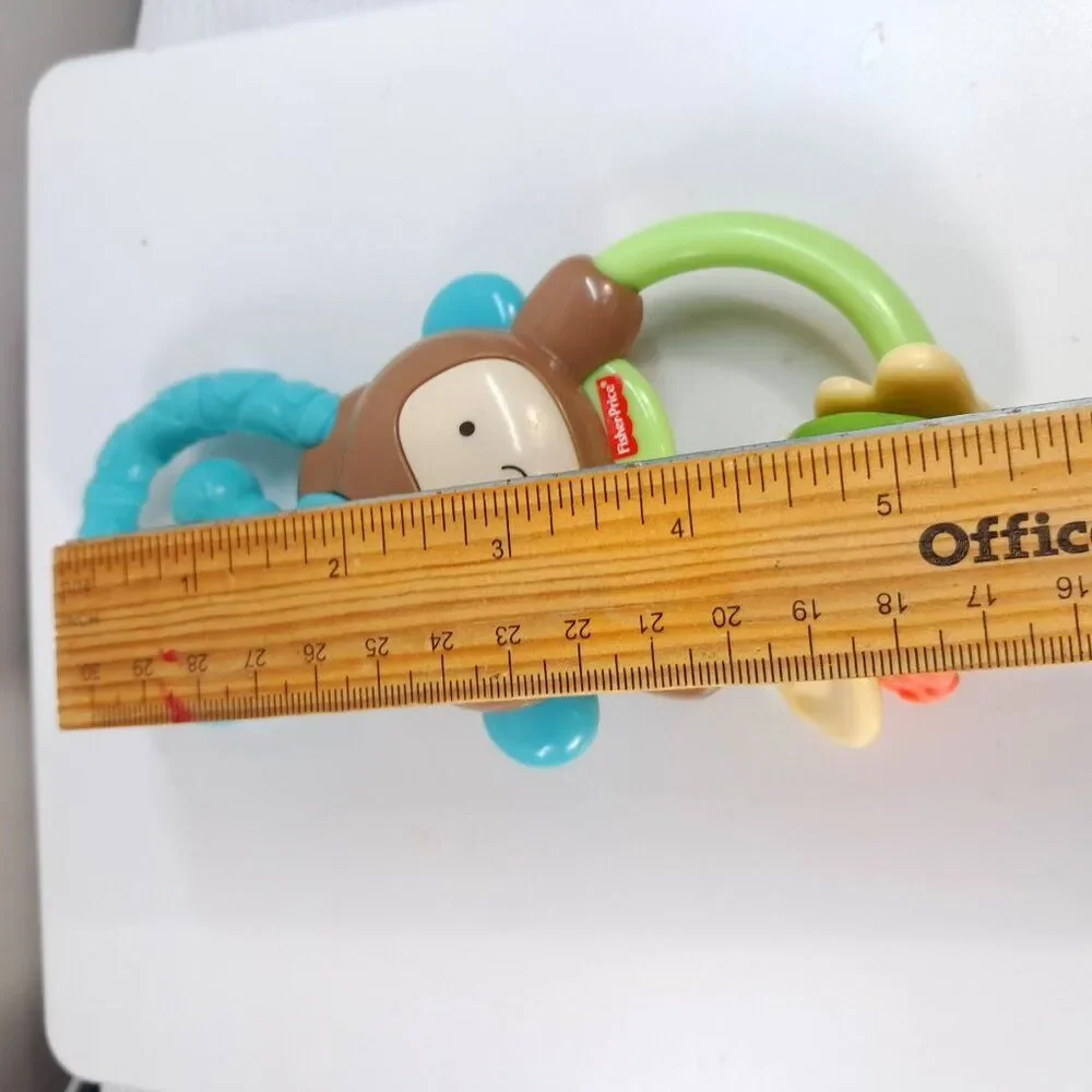 Fisher Price Monkey & bananas baby Rattle Teether My Little SnugaMonkey baby toy